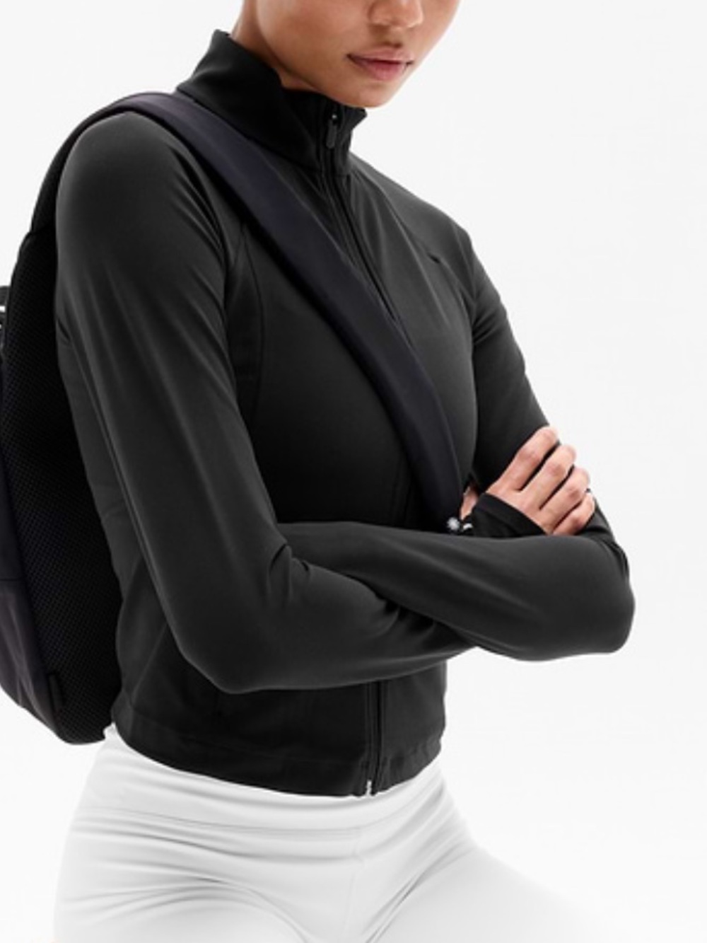 Athleta Black Full-Zip Performance Jacket - Picture 5 of 6